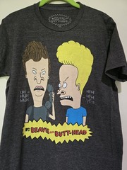 MTV Beavis & Butt-Head Gray M T-shirt Short Sleeve