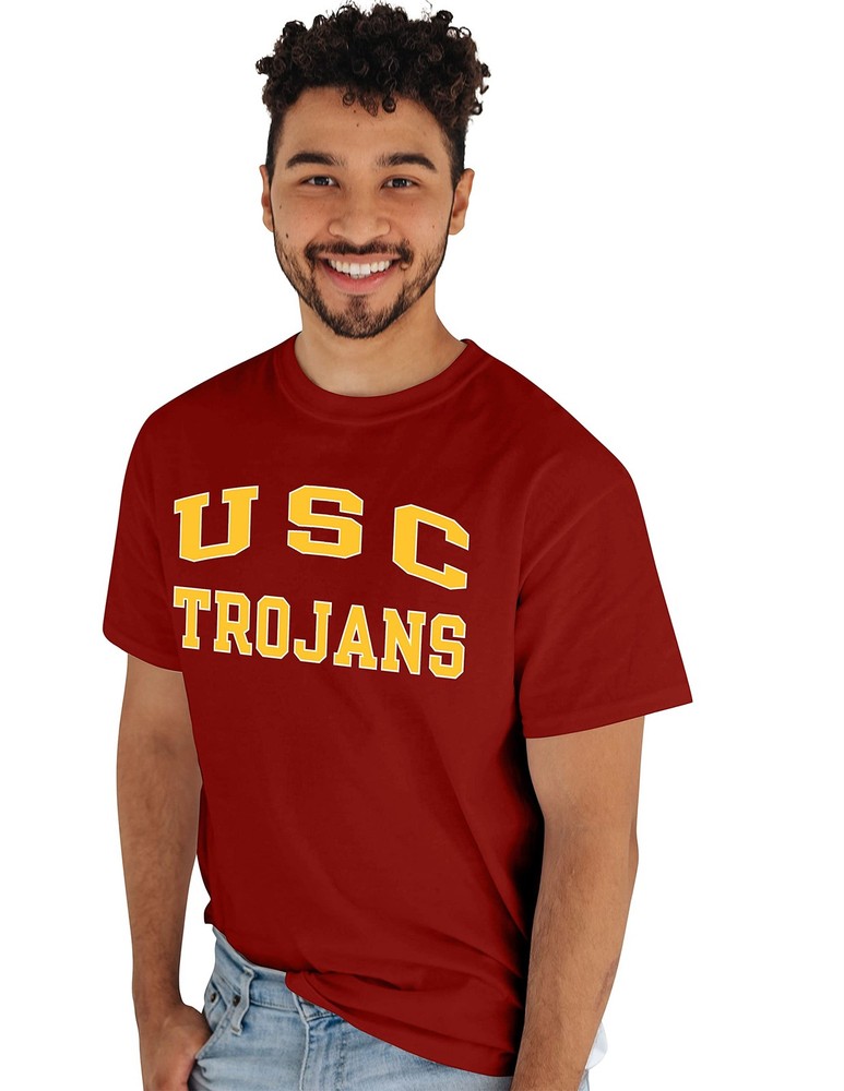 Blue 84 Mens Usc Trojans T-Shirt Arched Team Color Team Color X-Large