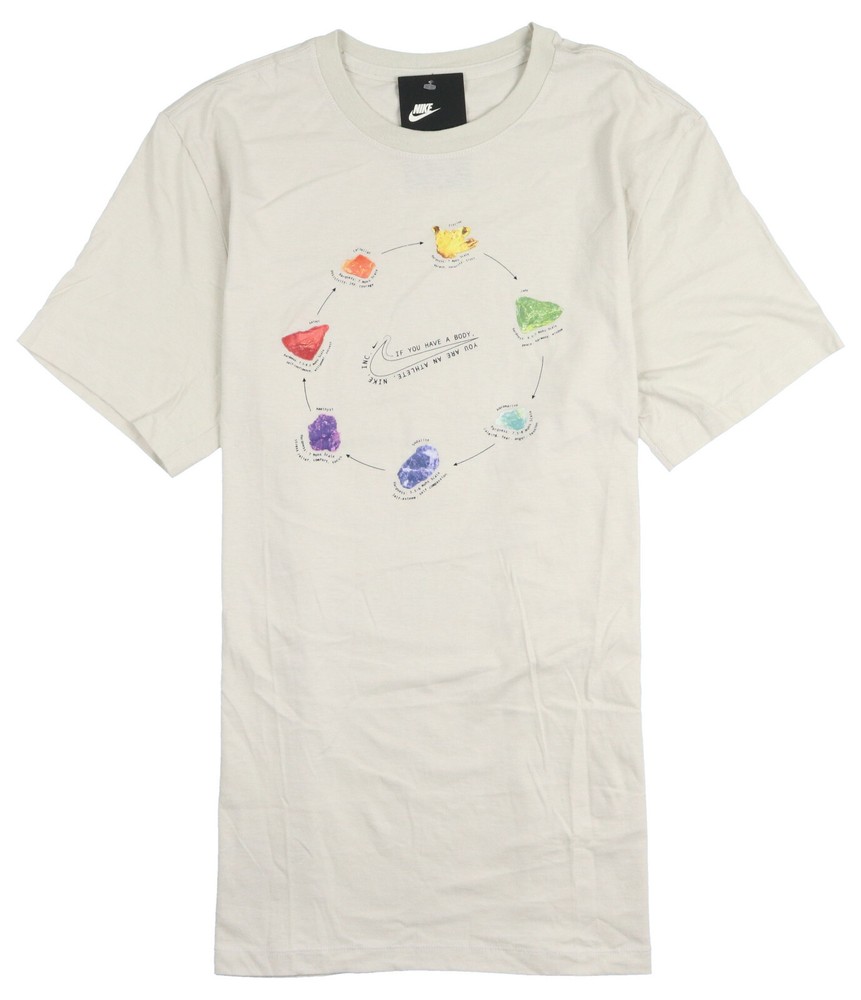 NIKE Energy Flow Gems T-Shirt sz L Large Light Bone