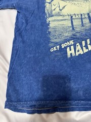 Bud Light Beer Shirt Size L Blue Mineral Wash Halloween Graphic Print