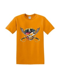 T-Shirt S to 2xl 3xl – PIRATE SKULL SWORDS fun humor adult