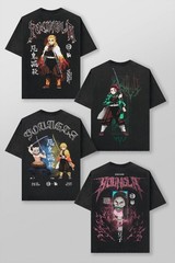 YOUNGLA-4266- DEMON SLAYER: KIMETSU NO YAIBA-CHARACTER TEES-Nichinin Sword- XL