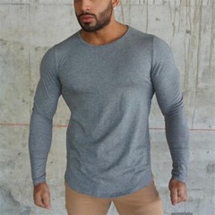 Zonbailon men’s t-shirt quick dry breathable sports fashion slim long sleeve