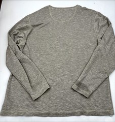 Orvis Men’s Large Beige Pullover Classic Collection Long Sleeve Striped