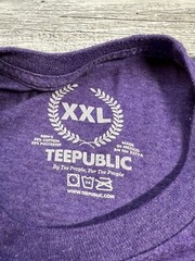 GENTLY WORN Teepublic XXL Purple Rainbow Gas Mask Tshirt