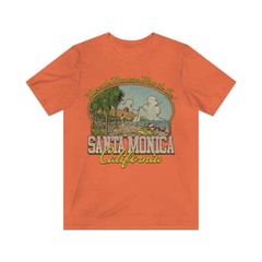Santa Monica Where the Mountains Meet the Sea 1962 Vintage Men’s T-Shirt