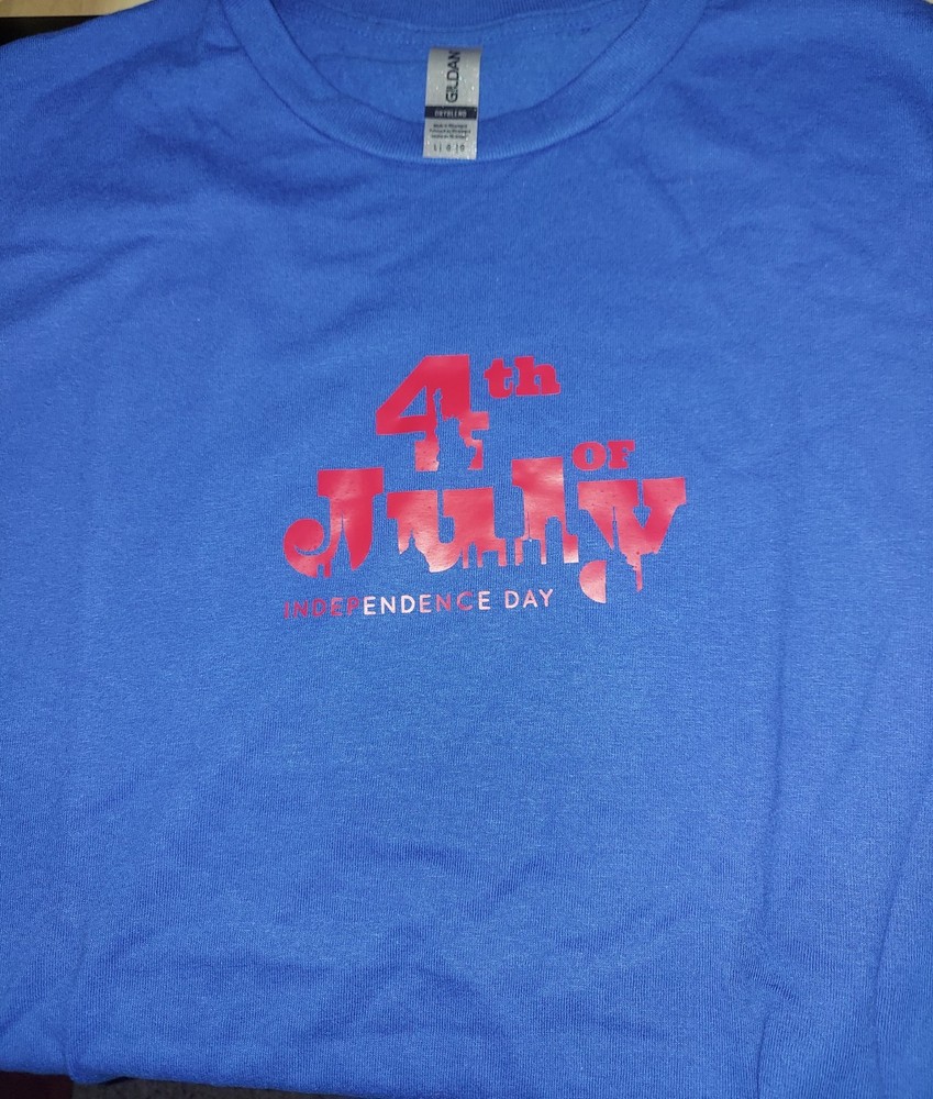 Vinyl 4 of july t shirt unisex