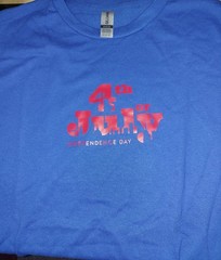 Vinyl 4 of july t shirt unisex