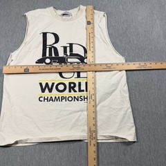 Rhude Shirts Men M Cream White Graphic Muscle Tank Top World Championship Racing
