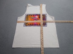 Chubbies Tank Top Shirt Mens Medium White Heather Neon Windsurf Graphic Retro