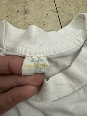 Mervyns Blank White T Shirt Basic Blank Tee Undershirt Thin 5050 90s Vtg Stains