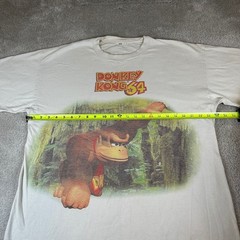 Vintage 90s Nintendo Donkey Kong 64 T-Shirt Mens XL Video Game Promo Graphic Tee