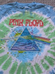 Pink Floyd Liquid Blue Shirt Mens Small Multicolor Tie Dye Dark Side Graphic Tee
