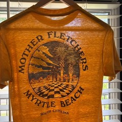 Vintage Paper Thin Burnout T-Shirt Men’s Size XS 1980s Yellow Myrtle Beach S/XS