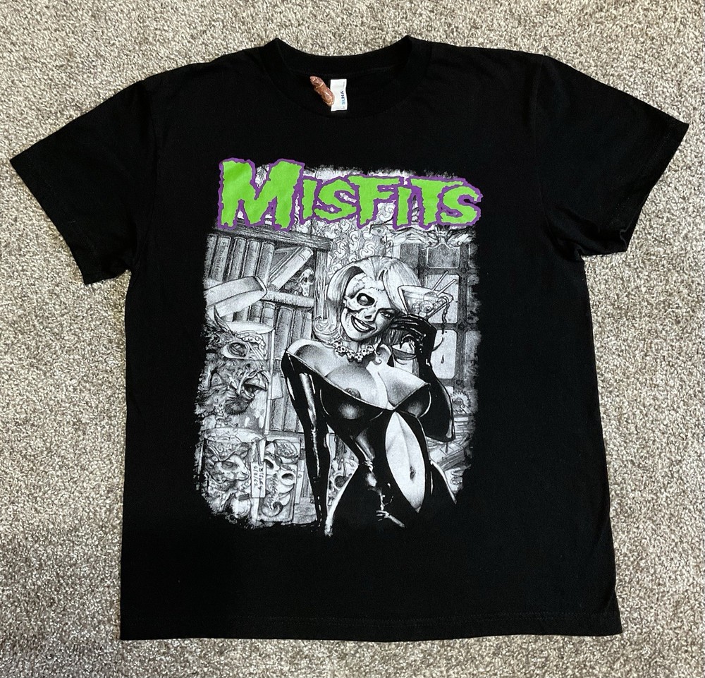 Misfits Black T-Shirt Music Band Punk Rock Grunge Suna Platinum L Streetwear