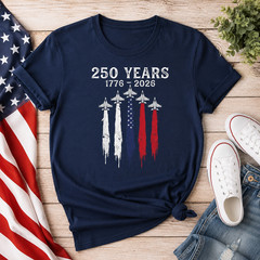 USA 250 Years Shirt, Patriotic Jet Fighter Shirt, America 250th Anniversary Tee