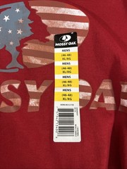Mossy Oak Jersey Knit American Logo Long Sleeve T-shirt Crewneck Mens XL RED