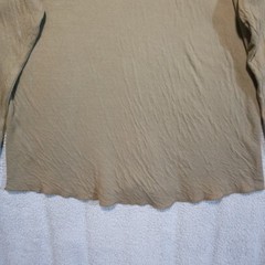 American Eagle Shirt Mens Y2K Henley Long Sleeve XL Brown Lined Grunge Preppy