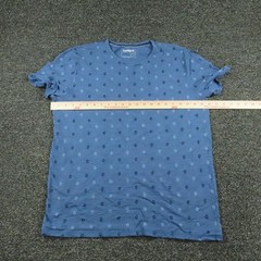Express Shirt Mens Large Blue Geometric Pattern Crewneck Casual Tee T-Shirt