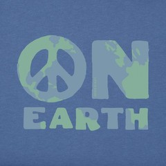 LIFE IS GOOD SS Shirt Crusher Tee PEACE ON EARTH Sign Globe Chest48in Mens L