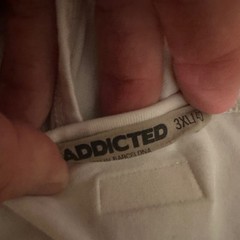Addicted Thin Strap Tank Top 3XL runs small Gently worn Cotton blend no fabric