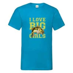 Fishing I Love Big Girls Fish Humour Novelty T Shirt Various Colours And Sizes