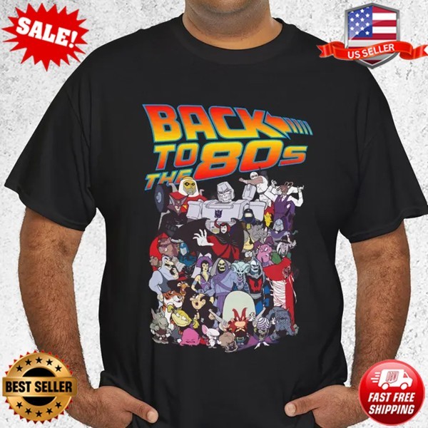 Retro Cartoon Villains T-Shirt, Back to the 80s Nostalgic Pop Culture T-Shirt