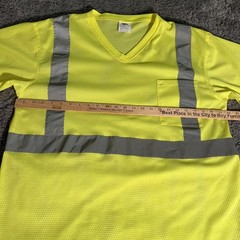 Shirt Mens XL Yellow Hi Vis Reflective Lot Of 2 Classic Industrial Supplies Work