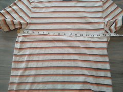 Nike Men’s T Shirt Size Small Orange Blue Striped Tee Sm