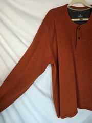G.H. Bass & Co Men’s Heavyweight Warm Long Sleeve Classic Henley Size XXL