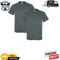 Gildan Dark Heather Men’s Ultra Cotton Plain Crew Neck Short Sleeves TShirt 2000