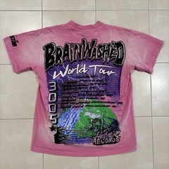 Hellstar T Shirt Men’s Large Brainwashed Pink AOP Skate Grunge Punk Y2K 3005