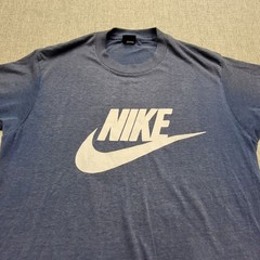 Vintage Nike Swoosh Tee Size Xl Blue Tag 1980s Faded Distressed Buttery soft