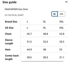 MAGCOMSEN Men’s Tactical Military Shirts 1/4 Zip Long Sleeve Shirt Pockets XL