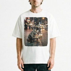 Night City Bulldog Shades Cold Brew Street Unisex T-Shirt Funny Downtown Tee