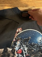 Vintage 1991 Harley Davidson Running With The Pack Wolf T-Shirt XL Hanes Beefy