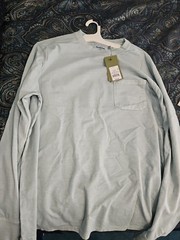 Goodfellow & Co Long Sleeve T-Shirt Pocket Light Blue Men’s Large Cotton NWT $20