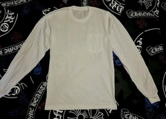 Chrome Hearts White Long Sleeve Pocket Crew Neck T-Shirt Men’s S