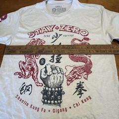 Zero Foxtrot Steel Fist Tee Light Gray Men’s Small NEW