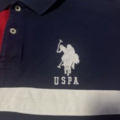 Vintage Y2K Polo Association Polo Shirt Cotton Red Blue No. 3 USPA Big Horse 2XL