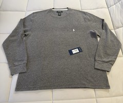Polo Ralph Lauren Waffle Knit Long Sleeve Sleep Shirt Men’s Size XL Charcoal
