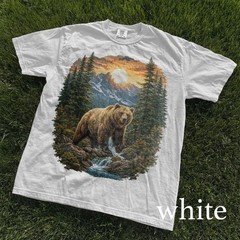Vintage Bear Mountain Comfort Tee Graphic Shirt Nature Outdoors Wildlife Gift