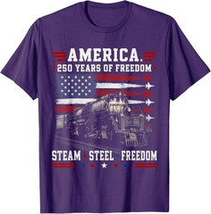 Big Boy 4014 250 Years of Freedom Steam Locomotive Train T-Shirt