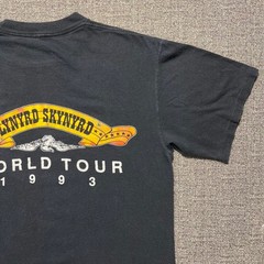 Vintage 90s 1993 Lynyrd Skynyrd World Tour T Shirt Mens Black Rock Band Large