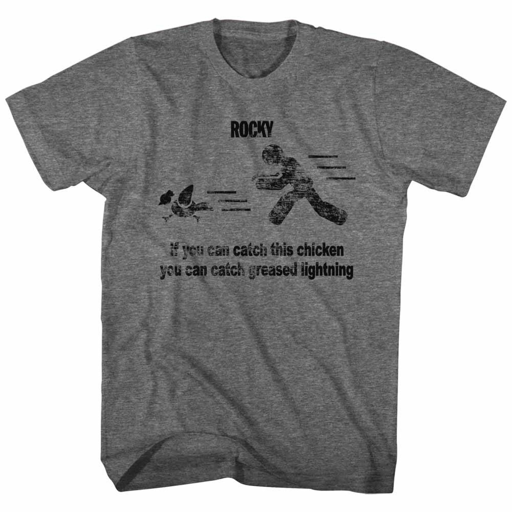 Rocky II Movie Catch This Chicken You Can Catch Greased Lightning Men’s T Shirt