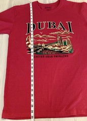 Dubshi Dubai UAE Souvenir T-Shirt Hot Pink XL Skyline Harbor Camels Graphic NWT