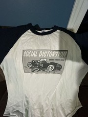 Vintage Social Distortion Orange County Calif Raglan 3/4 Sleeve Shirt