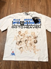 Hellstar All-Stars Go To Heaven Men’s L White Graphic Logo Cotton Crew Tee