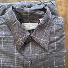 Men’s Murano Long Sleeve Button Shirt, Size Large Cotton/rayon