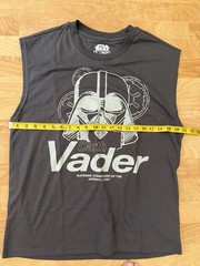 Star Wars Mad Engine Graphic Darth Vader Sleeveless T-shirt Dark Gray Small NWOT